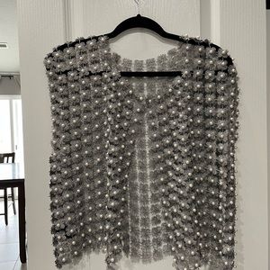 Anthropologie Silver/Pearl Vest - One Size